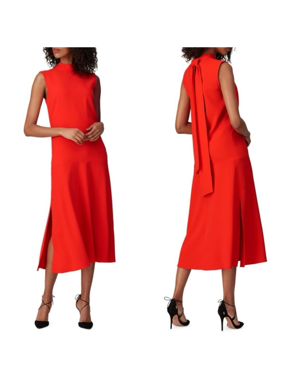 Victoria Beckham Back Tie Midi Shift Dress, Size UK12, US8 EXCELLENT!